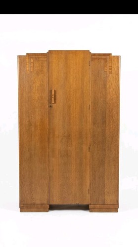 Vintage art deco - oak, wardrobe