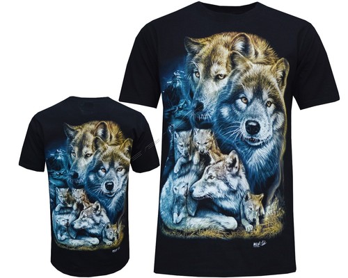 Wolf pack biker native - wolf,