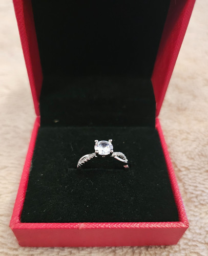 1ct moissanite engagement - d,