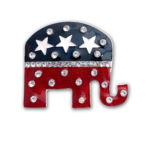 Republican elephant brooch pin - brooch,