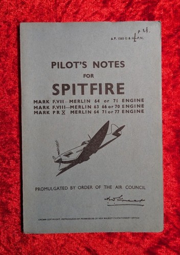 Pilot notes for spitfire by - pilot's,