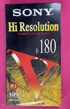 Sony E-180 Hi Resolution VHS 3 Hour Video Cassette Tape Brand New Sealed