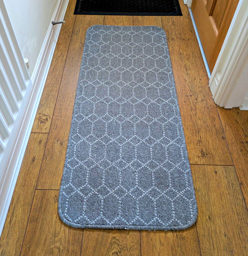 Dunelm grey white geometric - grey,