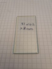 BEVELLED CARRIAGE CLOCK GLASS 81 MM X 42 MM X 3 MM - OTHER SIZES AVAILABLE