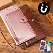 Shockproof Magnetic Buckle Cover Genuine Leather Case For Samsung Galaxy A90 5G