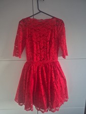 Lou Red Lace Dress Size M Worn