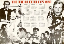The Age of Bond for 1980 Original Calendar Poster Sean Connery Roger Moore