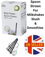Black spoon straws - spoon,