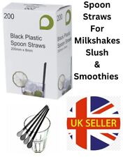 Black Spoon Straws Drinking