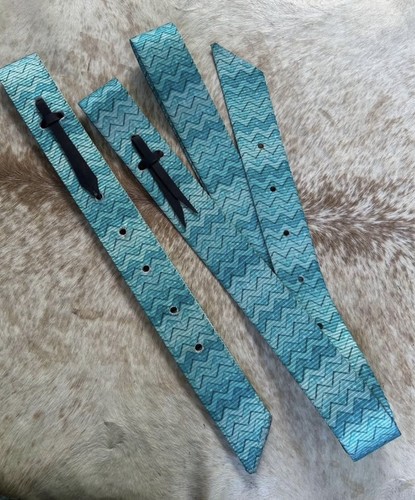 Teal nylon western saddle - nylon,