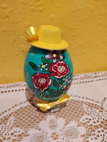 Floral design hand painted - painted, on