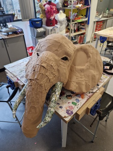 Handmade african elephant - african, head