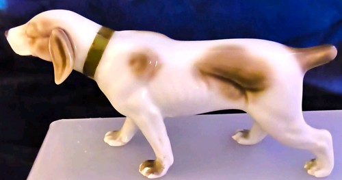 Ceramic pointer dog figurine - ceramic,