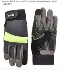 RYOBI Tactile Reinforced Gardening Gloves for use with power tools- Large