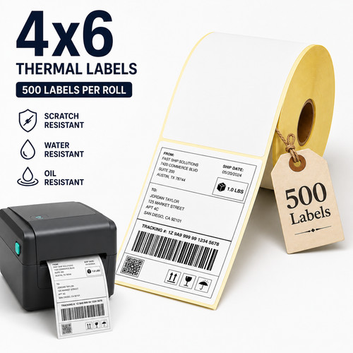 4x6 100x150mm direct thermal - 4x6",