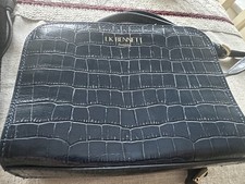 L.K Bennett Navy Croc Effect