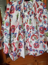 Paisley overblouse with wide - overblouse,