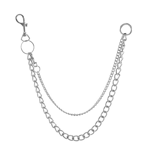 Retro metal jeans chain - jeans, long