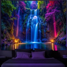 Blacklight Waterfall Tapestry