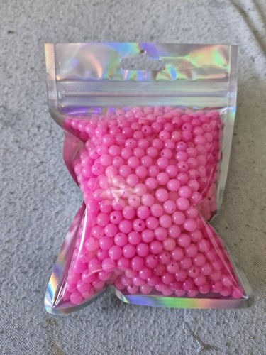 1000 6mm beads round - x,