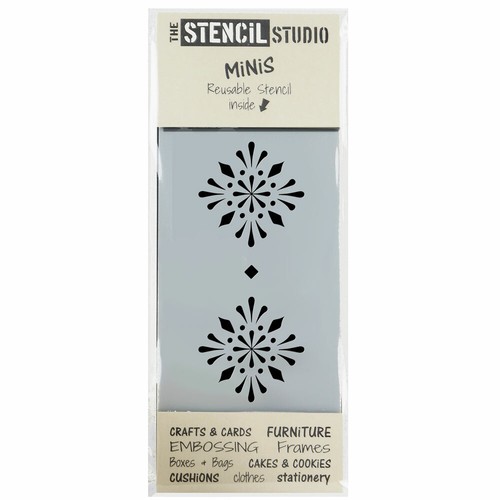 Indian star border stencil - indian,
