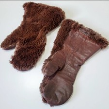 WW1 RFC RNAS FLYING GLOVES, TRIGGER FINGER, LEATHER PILOT BRITISH ARMY MILITARY