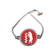 Warwickshire County England Silver Colour Bracelet With Diamantes And Gift Box