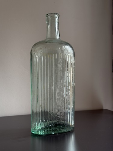 Antique oval poison - oval, bottle