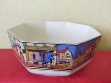 crown ducal Ceramic Art Deco "Cries Of London" Octagonal Fruit Bowl (1930's)