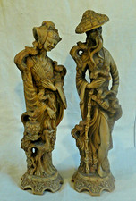 Vintage Pair of Heavy Carved