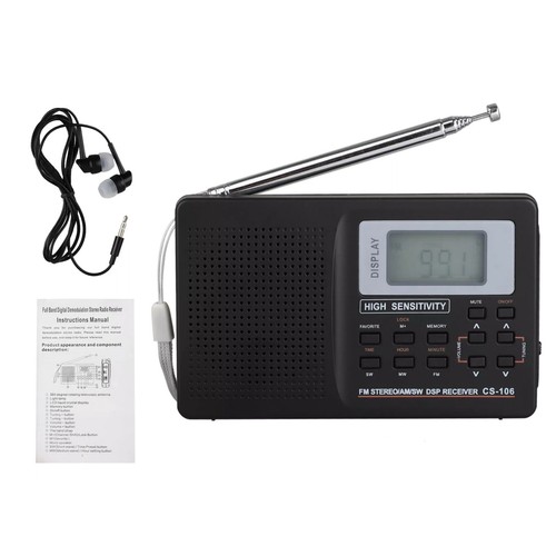 1pc portable digital radio lcd - portable,