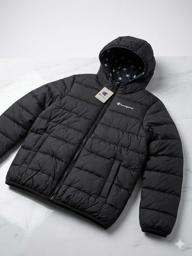 Champion down jacket black - down,