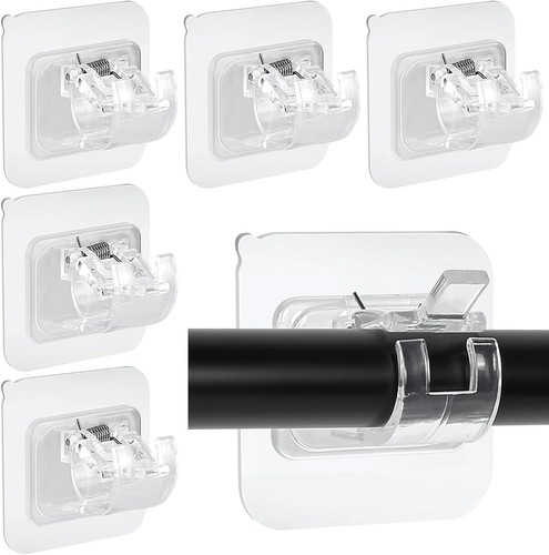 6pcs adhesive curtain rod - 6pcs,