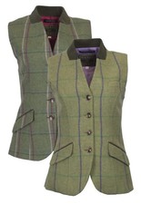 Walker & Hawkes Ladies Tweed Waistcoat Margate Teflon Gilet 8-20 Pink Purple