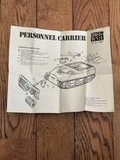 Action Man Vintage Spartan Armoured Personnel Carrier Palitoy Instructions - L40