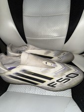 ADIDAS CLOUD WHITE F50 LEAGUE LACELESS FIRM/MULTI-GROUND BOOTS UK 9.5