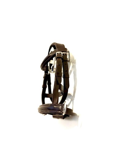Bitless bridle brown black - bitless, brown/