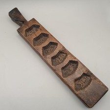 Antique 19th Century Wooden Treen Chocolate Gingerbread Or Marzipan Mould 