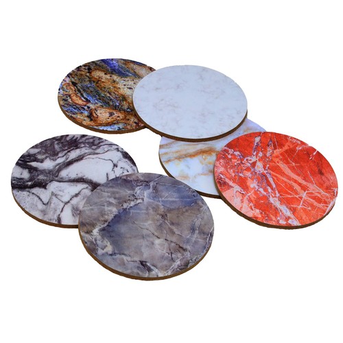 Round cork coasters - cork, set