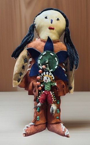 Vtg navajo leather face suede - navajo,