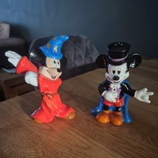 DISNEY / PAUL CARDEW LTD ED MICKEY MAGICIAN AND FANTASIA SALT AND PEPPER POTS.
