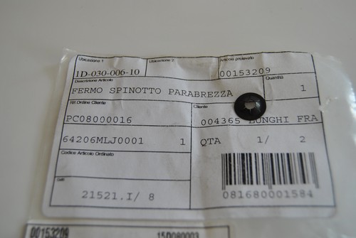 Windshield screw clip kymco - windshield,