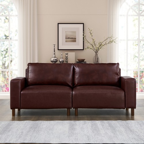 Burgundy seater leather - 2-seater,