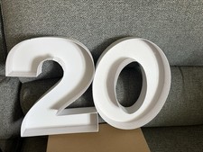 2 Pcs Cardboard Birthday Numbers Shaped Tray Digital Candy Box