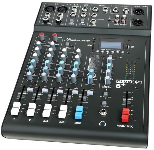 Channel mixing desk with - 6-channel,
