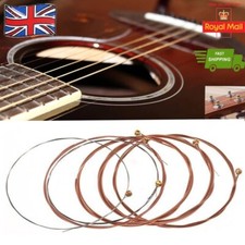 ACOUSTIC GUITAR STRINGS SET OF 6 HIGH QUALITY STRINGS BRONZE WOUND