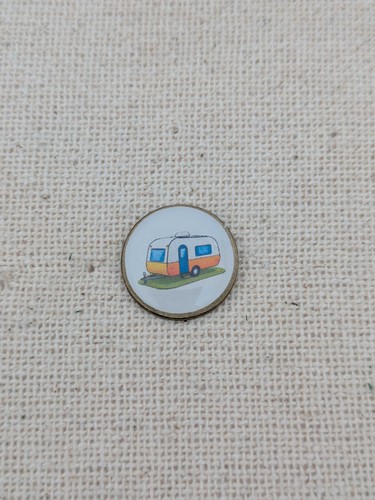 Vintage retro caravan badge - badge,