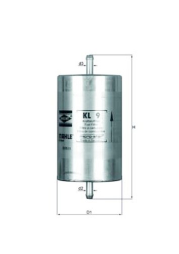 Fuel filter mahle fits - filter,