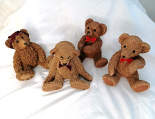Beau Bears x 4 Muriel, Franklin, Portia, Wills 12cm Handpainted