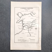 Original 1920 Map Of Cambrian